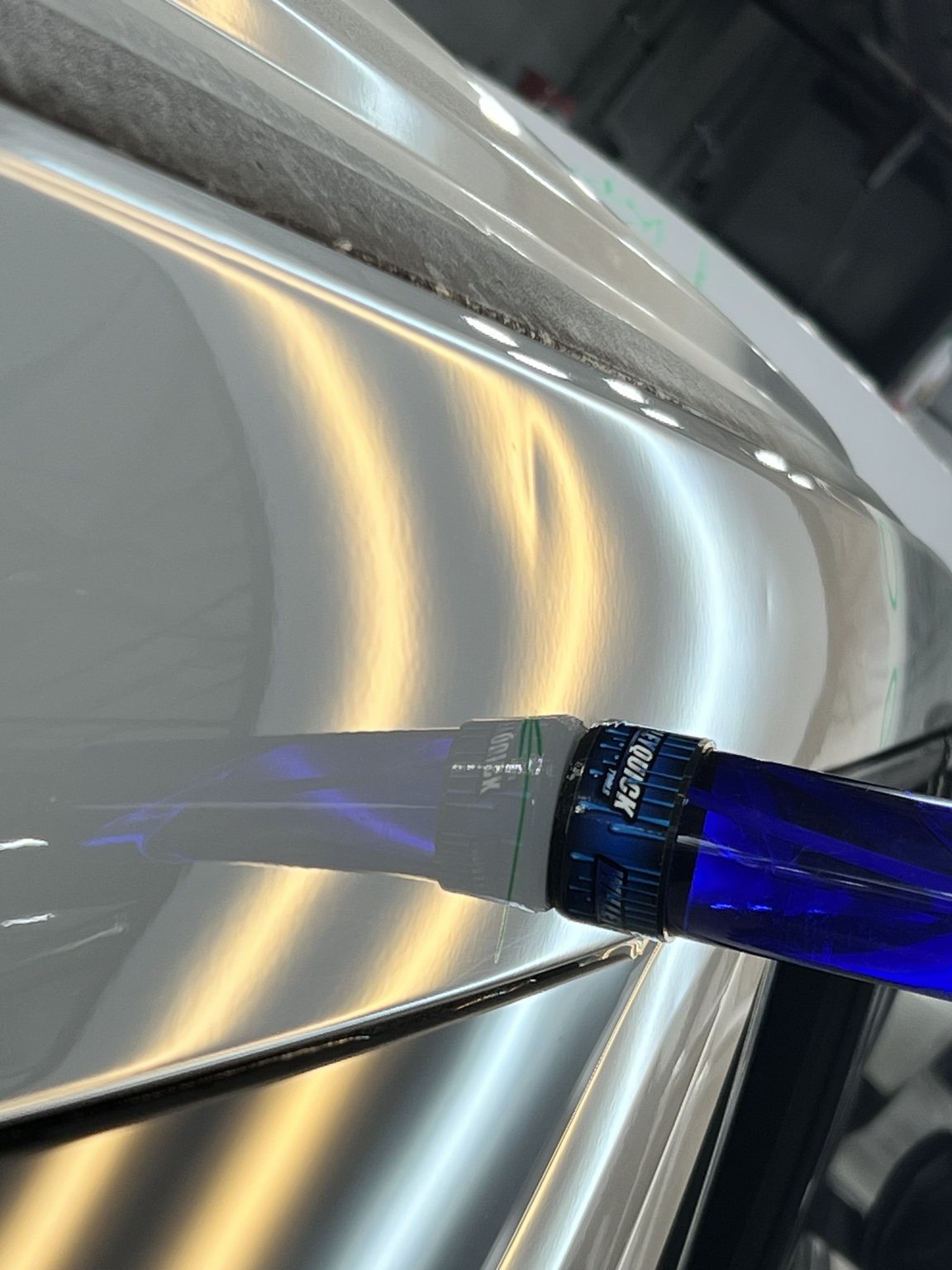 Paintless dent repair result